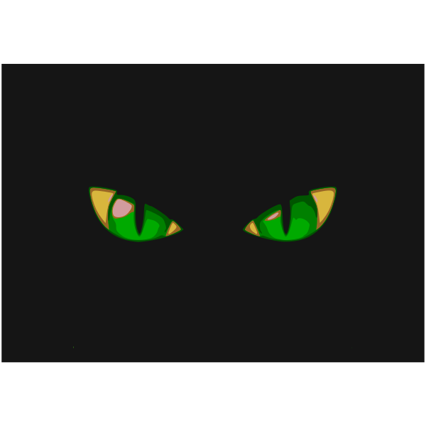 SVG Cat039s green eyes