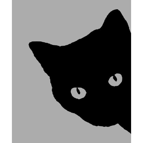 SVG Cat039s head silhouette