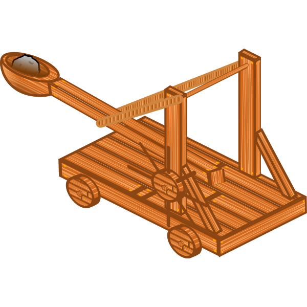 SVG Catapult device vector image