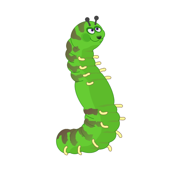 SVG Caterpillar climbing