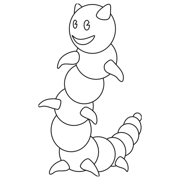 SVG Caterpillar outline