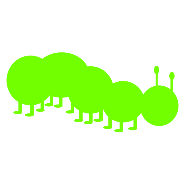 SVG Caterpillar silhouette