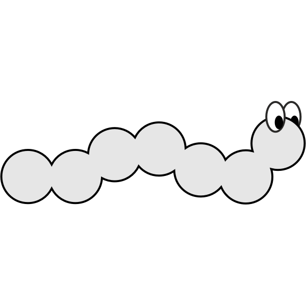 SVG Caterpillar vector drawing