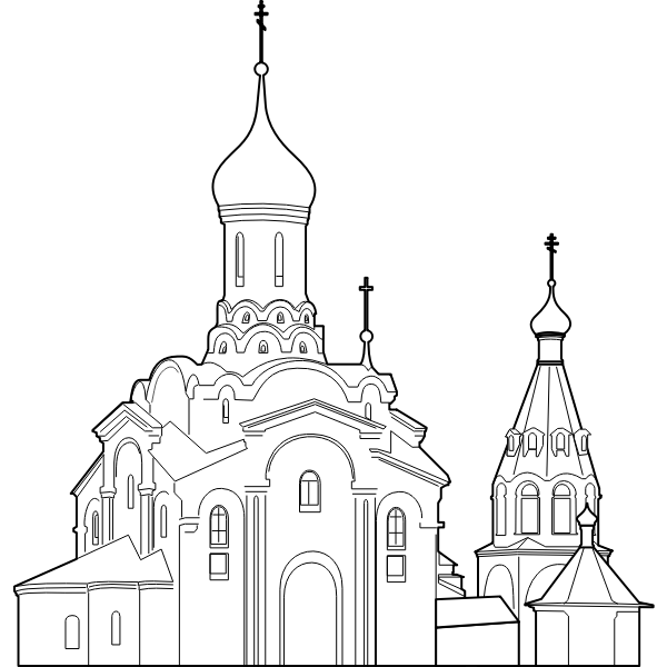 SVG Cathedral of the Ascension lineart by Rones