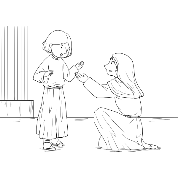 SVG Catholic story drawing