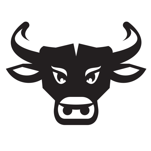 SVG Cattle head silhouette