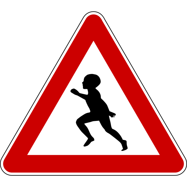 SVG Caution child