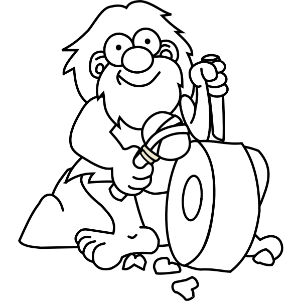 SVG caveman bw