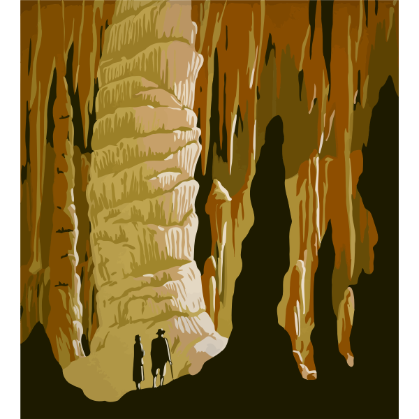SVG Cavern with people