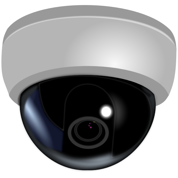 SVG CCTV dome camera vector illustration
