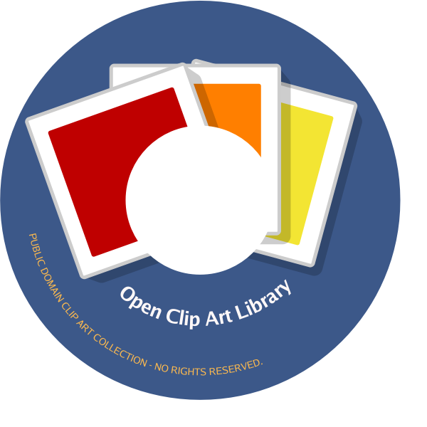 SVG CD label for open clip art vector images