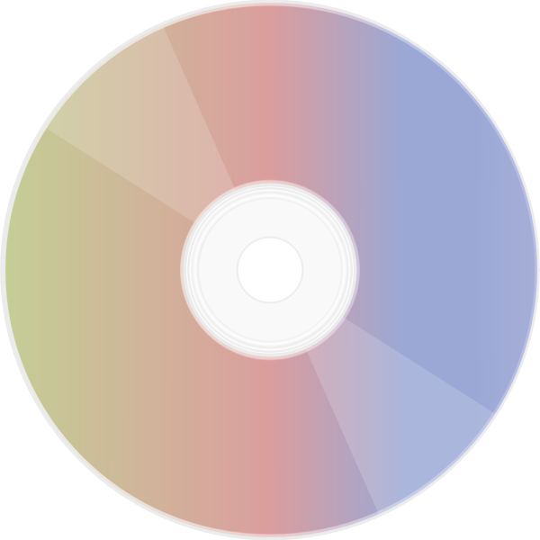 SVG CD with a rainbow reflective side vector illustration