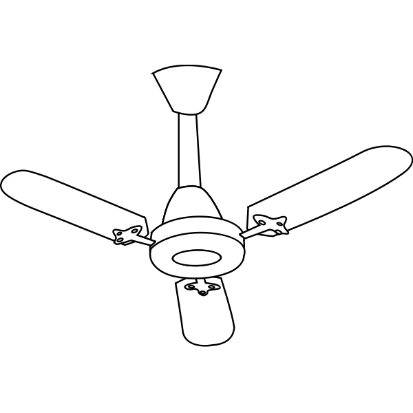 SVG Ceiling fan line art vector graphics
