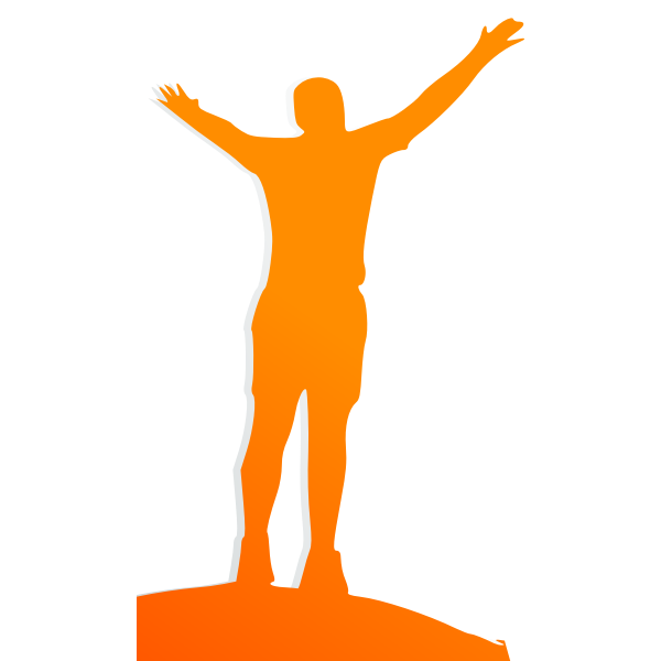 SVG Celebrating man