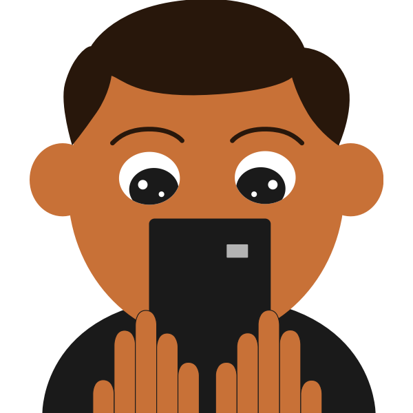 SVG Cell phone user