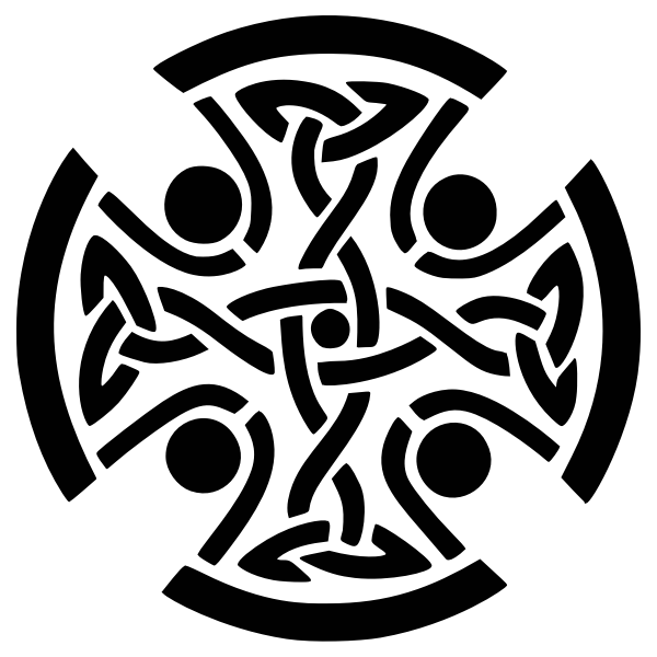 SVG Celtic cross vector silhouette