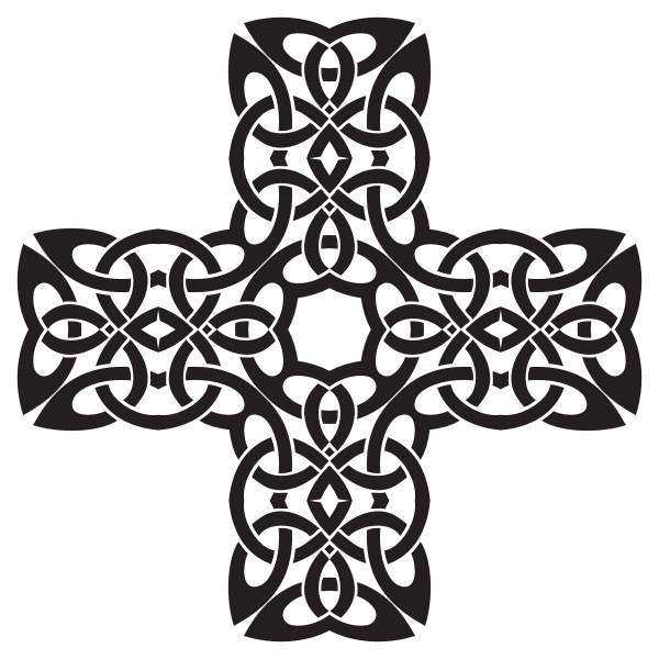 SVG Celtic knot cross in black