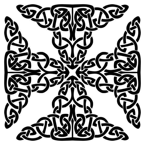 SVG Celtic knot crucifix