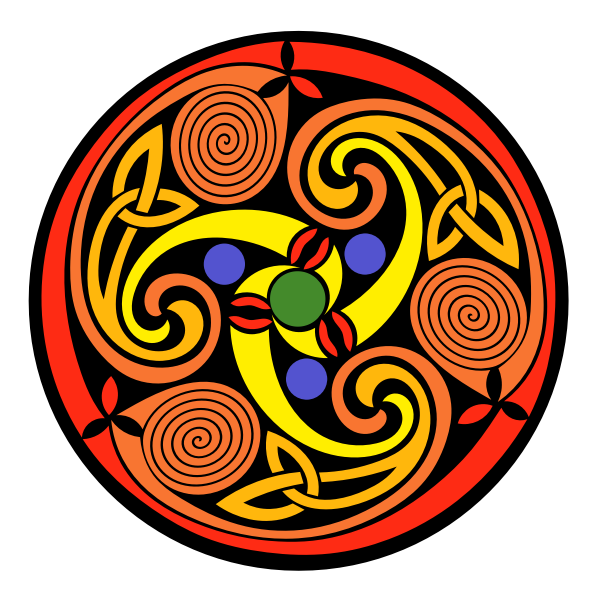 SVG Celtic multicolor ornament vector image