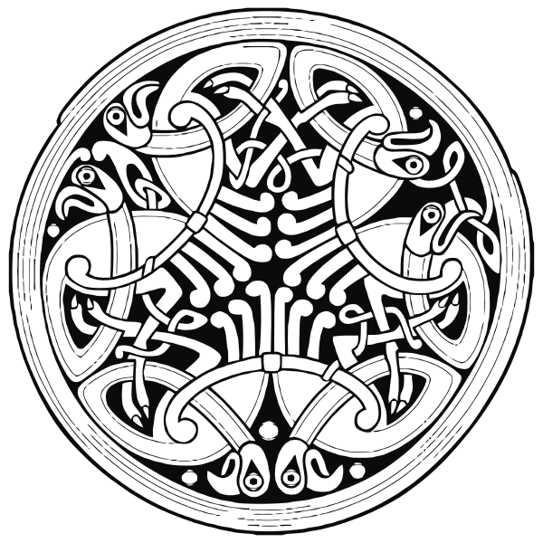 SVG Celtic Ornamental Circle vector drawing