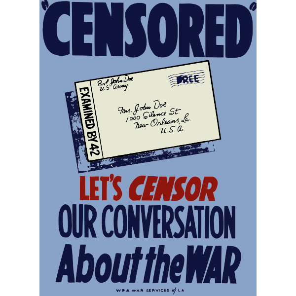 SVG Censorship war poster