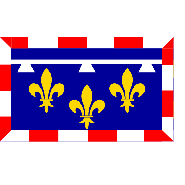 SVG Centre-Val-de-Loire region flag vector graphics