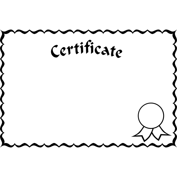 SVG Certificate frame