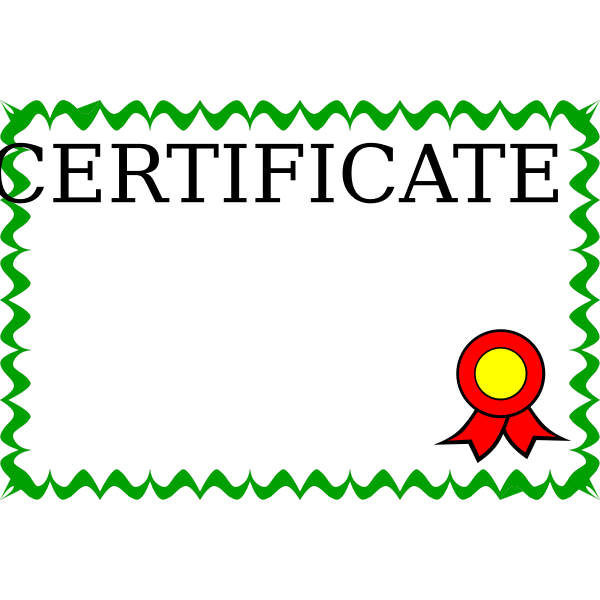 SVG Certificate in colour