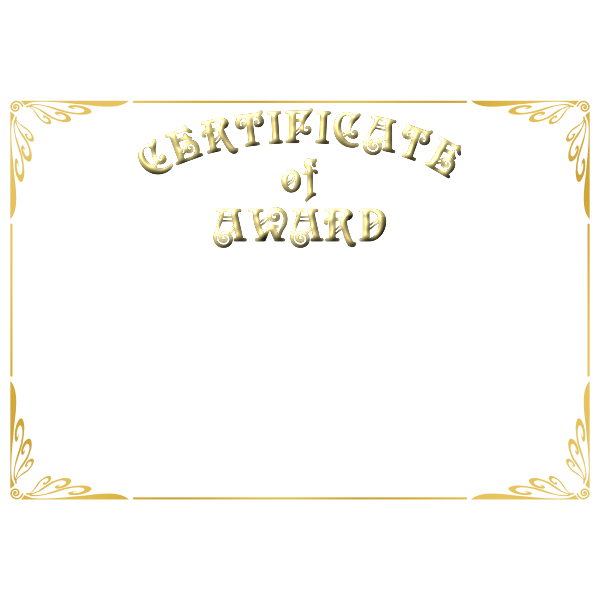 SVG Certificate of Award 2 A4