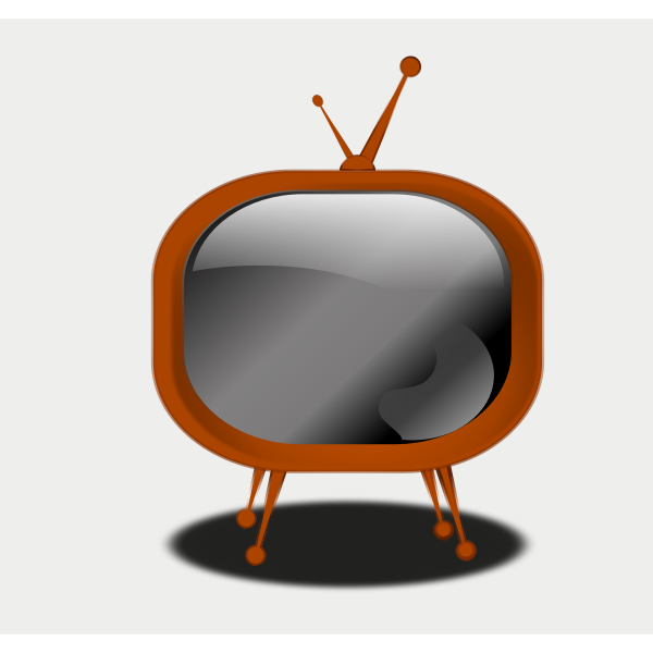 SVG Certoon vector drawing of a TV set