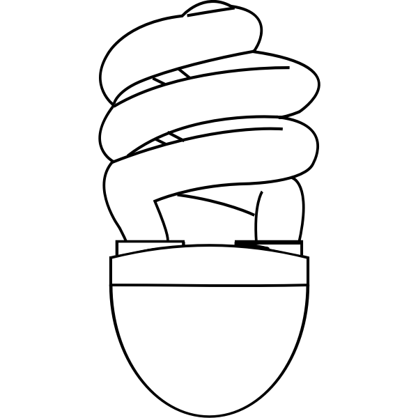 SVG CFL compact fluorescent light bulb outline