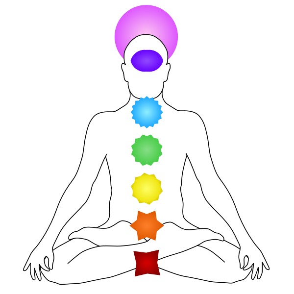 SVG Chakras in human body