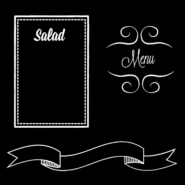 SVG chalk board frame