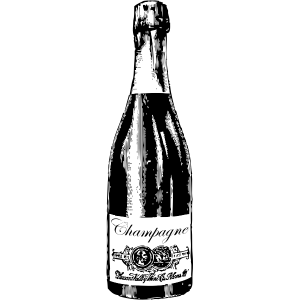 SVG Champagne bottle
