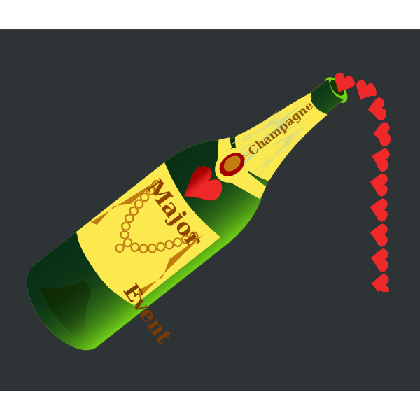SVG Champagne bottle vector illustration