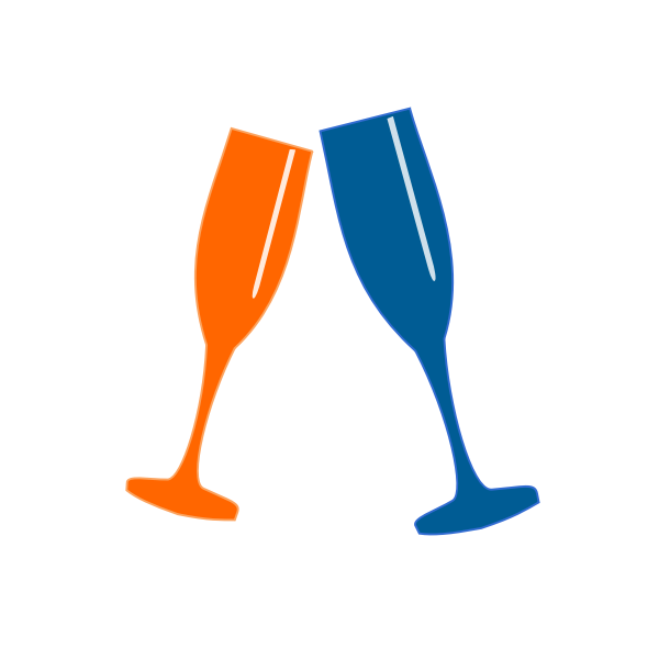 SVG Champagne glasses vector image