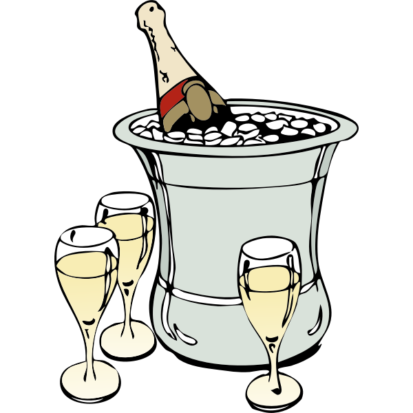 SVG Champagne serving vector image