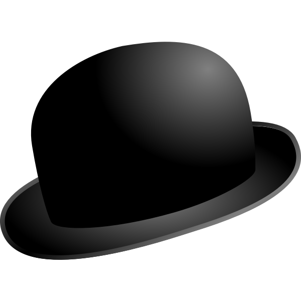SVG Chaplin bowler hat vector drawing