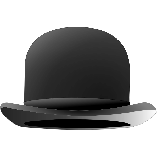 SVG Chaplin bowler hat vector drawing