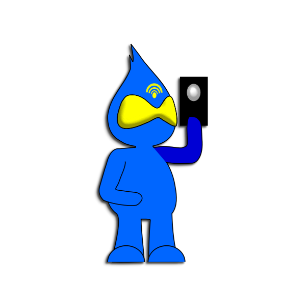 SVG Character with mobile phone