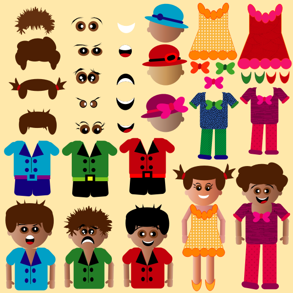 SVG Characters with parts
