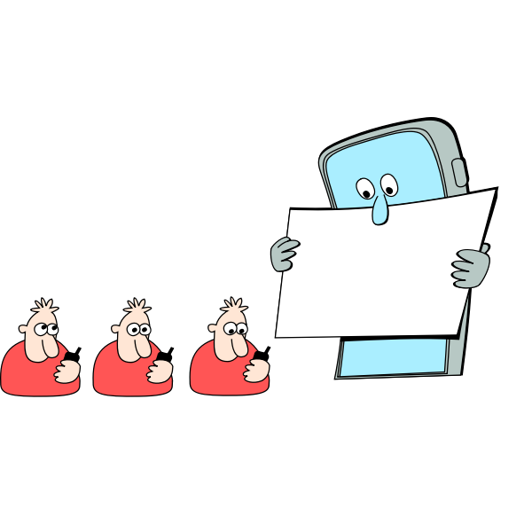 SVG Characters with phones