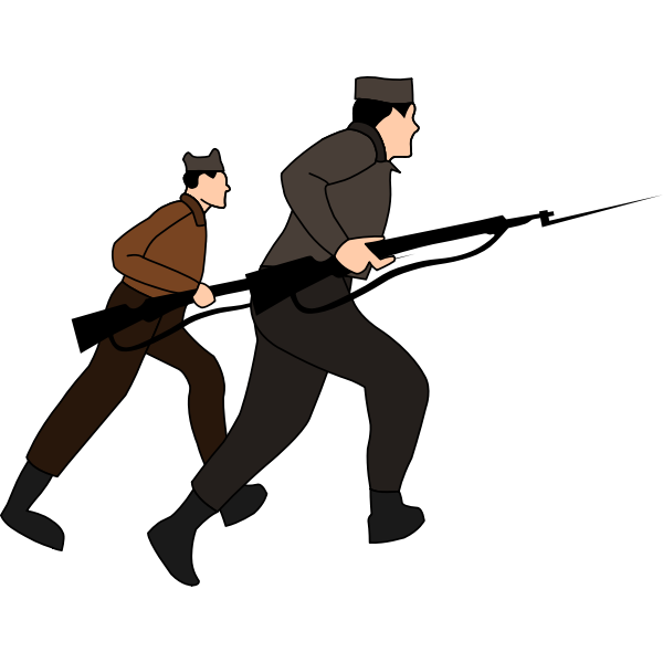 SVG Charging soldiers