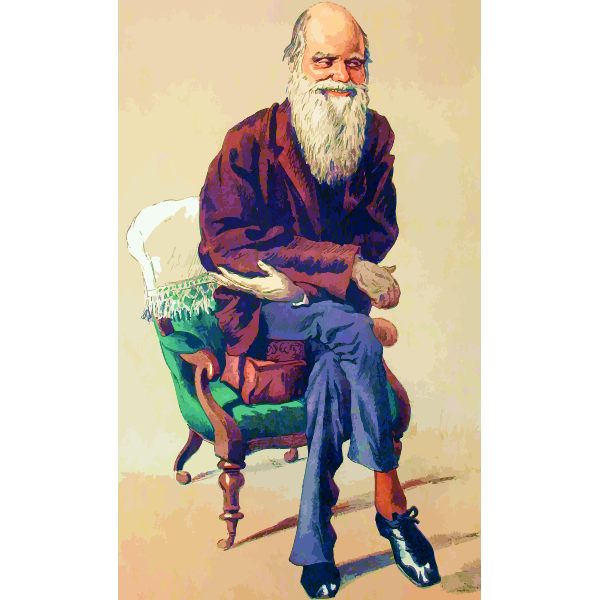 SVG Charles Darwin vector drawing