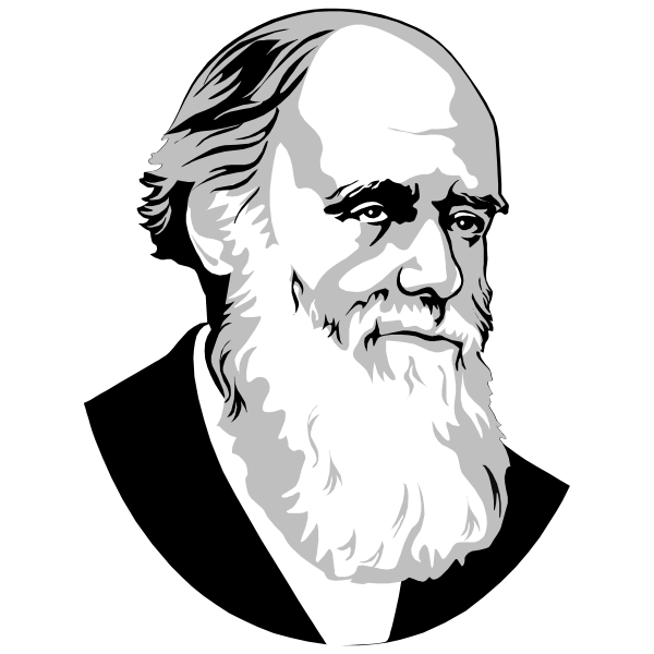 SVG Charles Darwin vector image