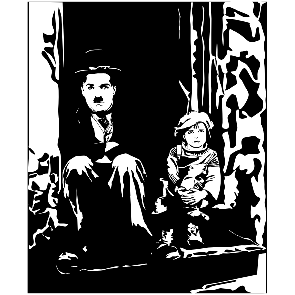 SVG Charlie Chaplin - The Kid