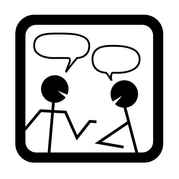 SVG Chat dialogue icon vector illustration