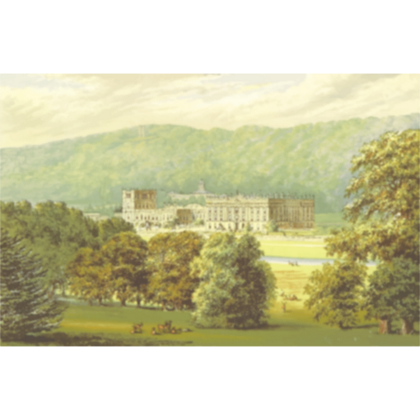 SVG Chatsworth House vector drawing