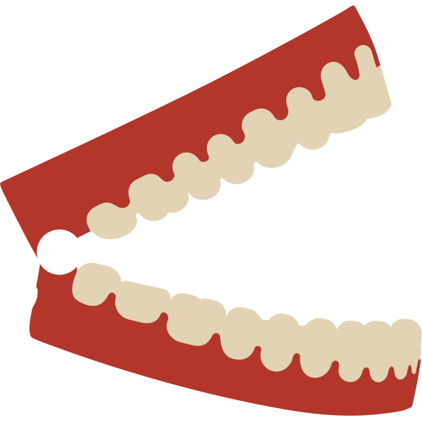 SVG Chattering teeth with red base vector image
