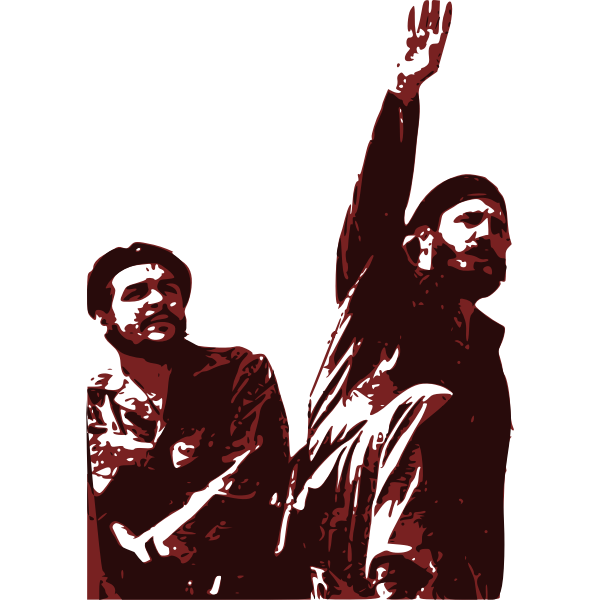 SVG Che Guevara and Fidel Castro vector image